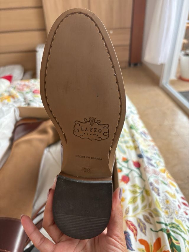 Botas Lazzo Beige y Marrón - Talla 36