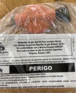 Adaptador horizontal gás Galp Type 511 Propano But