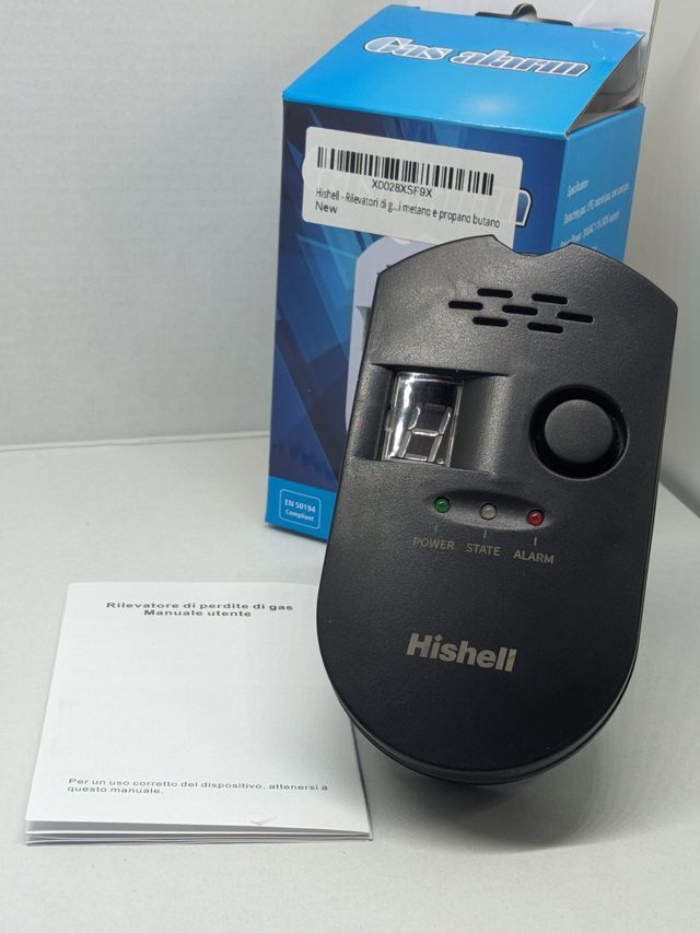 Rilevatore metano GPL etc allarme acustico/visivo