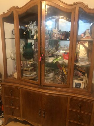 Vitrina vintage de madera