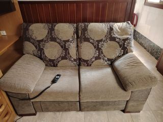 Sofá relax eléctrico beige 2 plazas