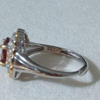 Anillo de plata Granate natural