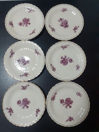 Platos porcelana vintage - 7 piezas