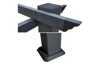 Pérgola aluminio gris - Jardín