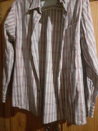 Camisa Renoar L cuadros beige-rojo