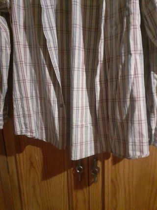 Camisa Renoar L cuadros beige-rojo