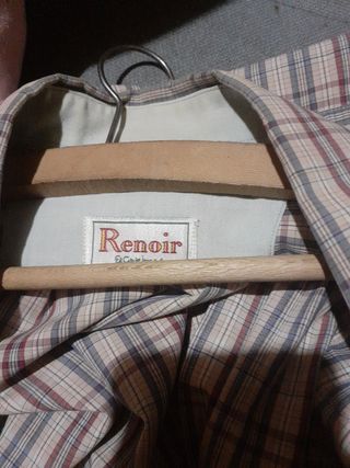 Camisa Renoar L cuadros beige-rojo