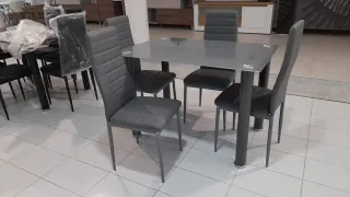 CONJUNTO DE EXTERIOR + 4 SILLAS GRIS O BLANCO