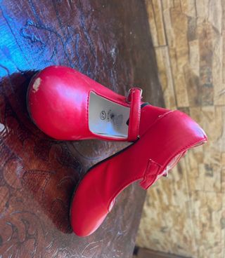 Zapatos rojos niña - Tacones flamenco