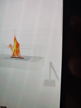 Chimenea bioetanol sobremesa blanca