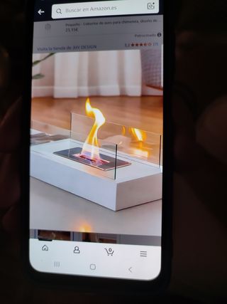 Chimenea bioetanol sobremesa blanca