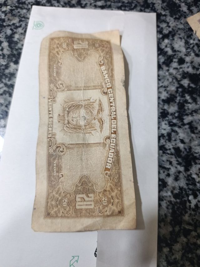 Billetes antiguos sucres Ecuador