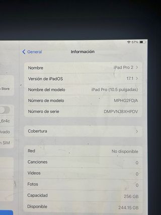 iPad Pro 10.5" 256gb Gris Espacial