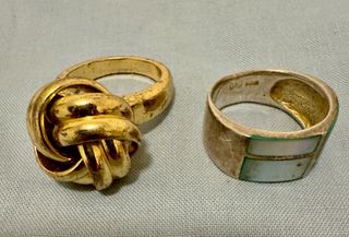 2 Anillos: oro y plata