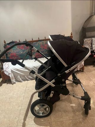 Carrito gemelar negro - Marca Firstwheels 
