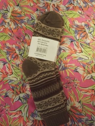 Calcetines Bermas Antideslizantes Marrón