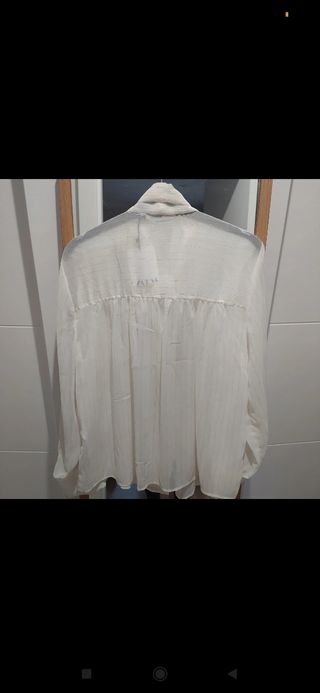 Blusa blanca lazo - elegante