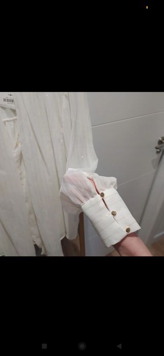 Blusa blanca lazo - elegante