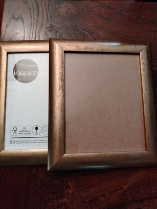 3 Cornici Legno Dorate Inspire