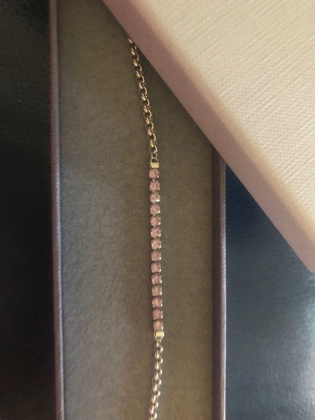 Bracciale zirconi rosa argento