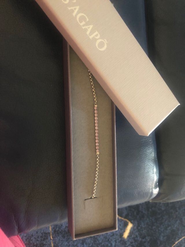 Bracciale zirconi rosa argento