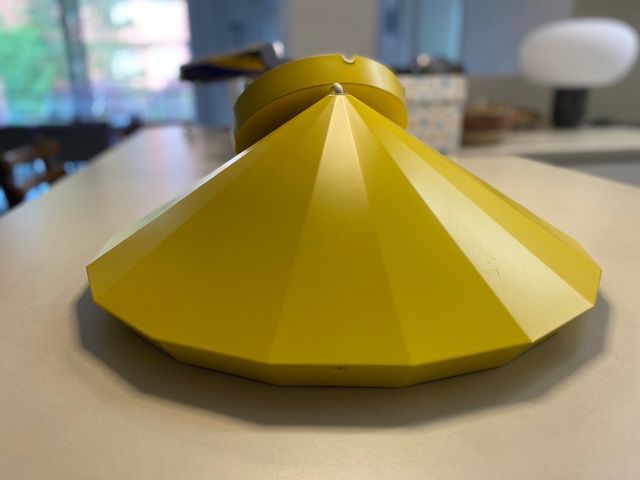 Lámpara techo vintage amarilla