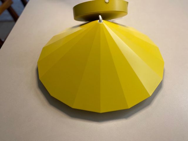 Lámpara techo vintage amarilla