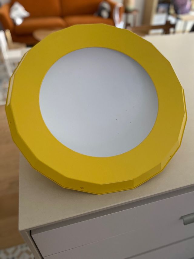 Lámpara techo vintage amarilla