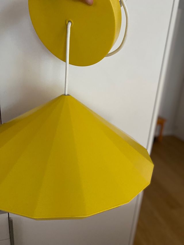 Lámpara techo vintage amarilla