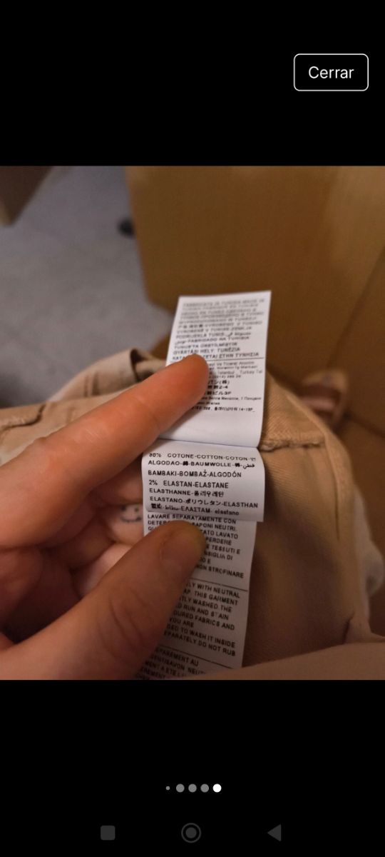 Vaqueros beige Benetton Jeans acampanados