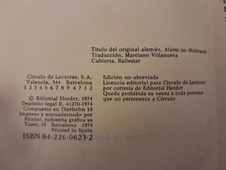 Novela Alarma En El Espacio - Mark Brandis