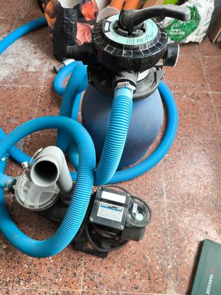 Filtro piscina KESSER azul, sistema filtración