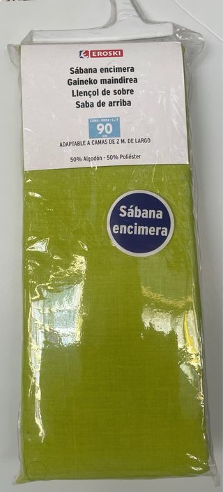 Sábana encimera verde 90cm