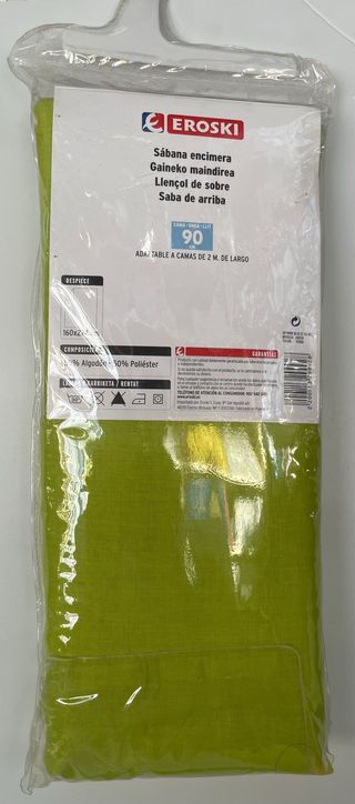 Sábana encimera verde 90cm