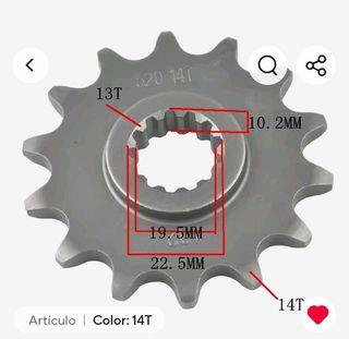 Piñón 14 dientes 520 nuevo