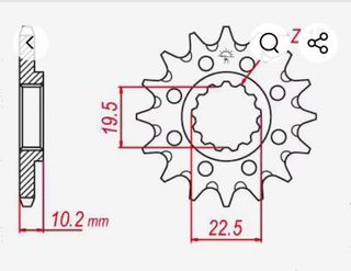 Piñón 14 dientes 520 nuevo