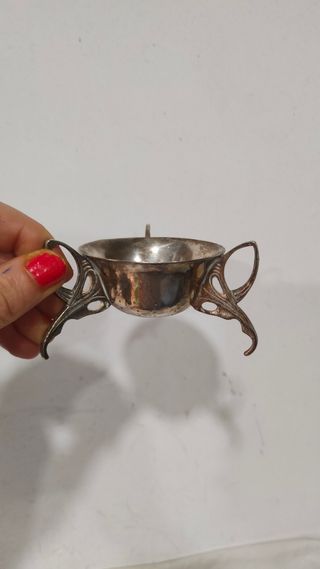 Colador té victoriano inglés antiguo chapado plata