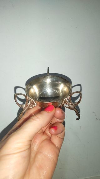Colador té victoriano inglés antiguo chapado plata