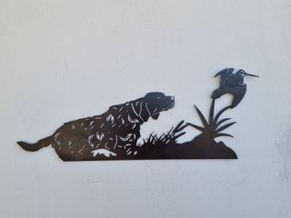 Arte pared metal: Setter y Becada