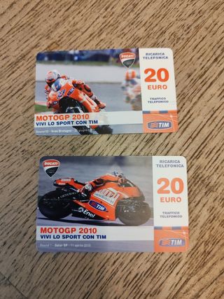 2 Schede Tel. TIM MotoGp 2010