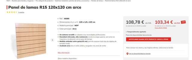 Maderas para colgar: Expositor