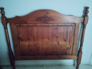 Cabecero cama madera maciza Para cama de 1,35