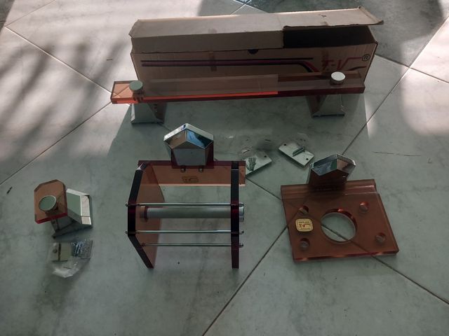 Accesorios baño vintage marrón