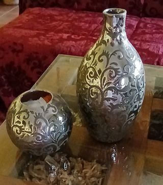 Jarrones decorativos plata