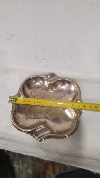 Bandeja vintage bronce centro mesa joyas plata