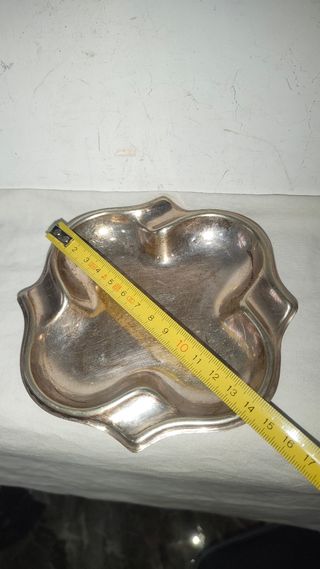 Bandeja vintage bronce centro mesa joyas plata