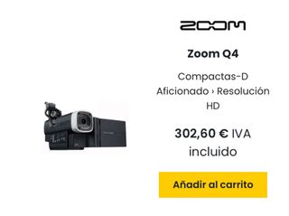 Zoom Q4 - Cámara Vídeo Audio calidad profesional.