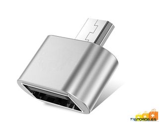 (x5) Adattatori OTG da microUSB a USB - Argento