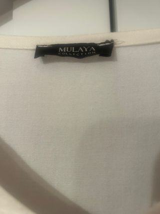 Kaftán playero blanco multicolor