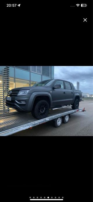 Remolque plataforma coche.